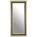 Orsina Camila Black and Silver Rectangular Wooden Wall Mirror