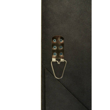 Orsina Camila Black and Silver Rectangular Wooden Wall Mirror