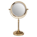 Orsina LED Table Mirror – Gold Iron 2x Magnifying Vanity Mirror