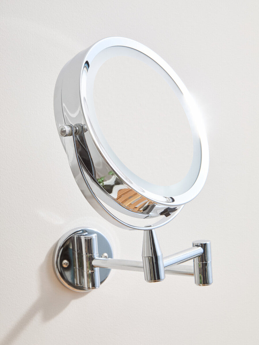 Orsina Cassini Wall Mounted LED Mirror – Adjustable Makeup & Shaving
