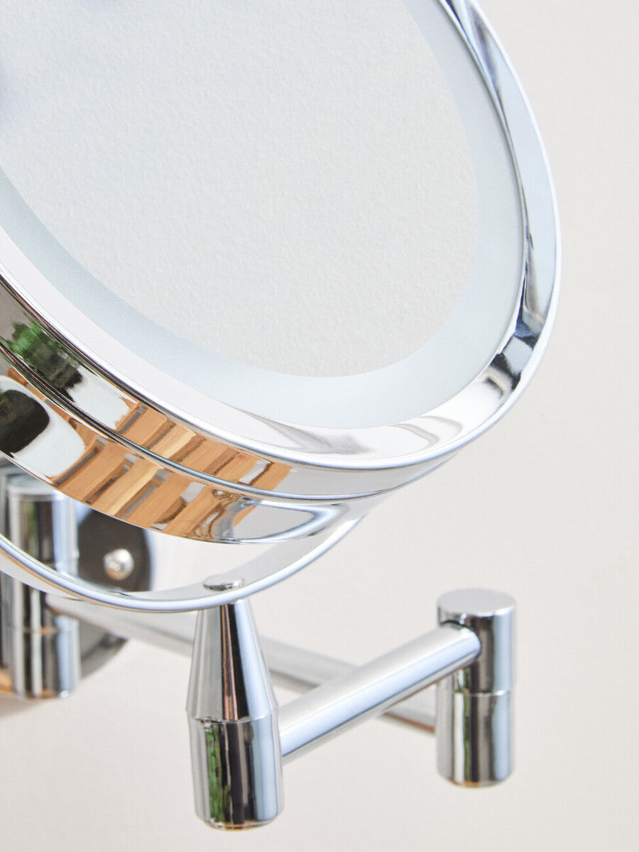 Orsina Cassini Wall Mounted LED Mirror – Adjustable Makeup & Shaving