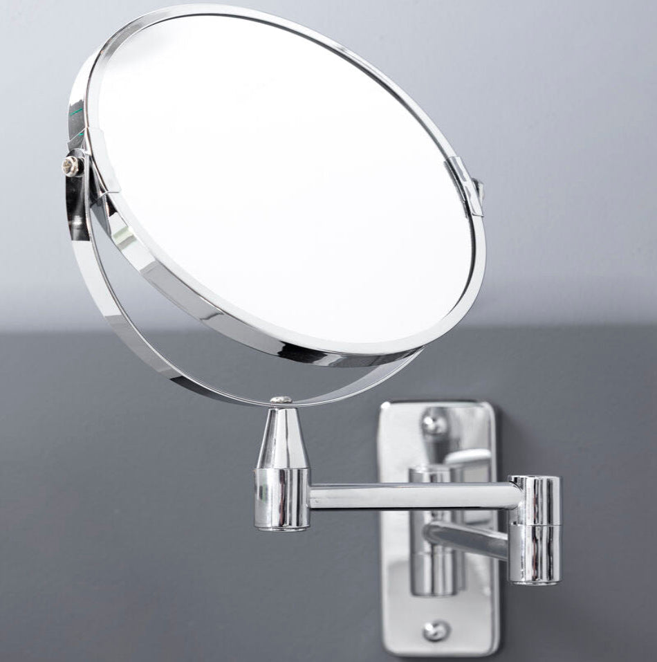 Orsina Cassini Wall Mounted Extending Mirror | Round Swivel Vanity