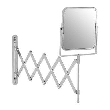 Orsina Cassini Square Wall Mounted Extending Mirror – Chrome Finish