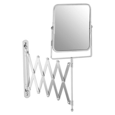 Orsina Cassini Square Wall Mounted Extending Mirror – Chrome Finish