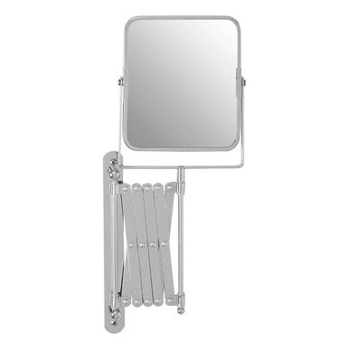 Orsina Cassini Square Wall Mounted Extending Mirror – Chrome Finish
