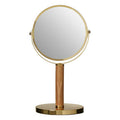 Orsina Cassini Gold Dual Sided Rotating Table Mirror for Vanity