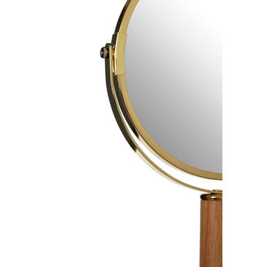 Orsina Cassini Gold Dual Sided Rotating Table Mirror for Vanity