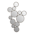 Orsina Persephone Silver Multi Circles Wall Mirror – Modern Metal Art