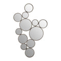 Orsina Persephone Silver Multi Circles Wall Mirror – Modern Metal Art