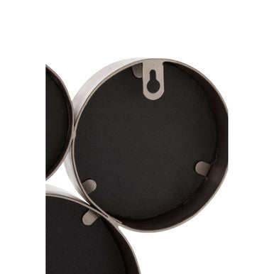 Orsina Persephone Silver Multi Circles Wall Mirror – Modern Metal Art