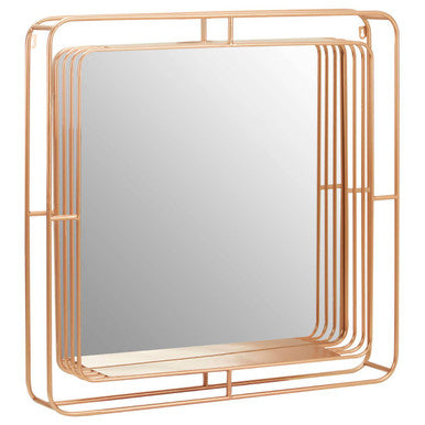 Orsina Yaxi Wall Mirror – Faux Champagne Gold Foil Layered Frame