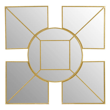 Orsina Yaxi Gold Foil Wall Mirror – Modern Geometric Wall Sculpture