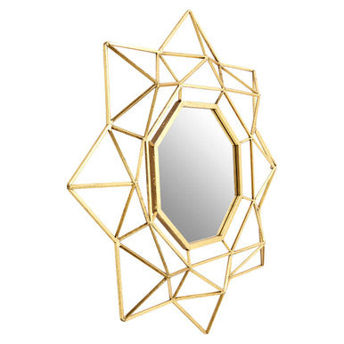 Orsina Farran Champagne Gold Wall Mirror – Modern Geometric Star Design