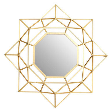 Orsina Farran Champagne Gold Wall Mirror – Modern Geometric Star Design