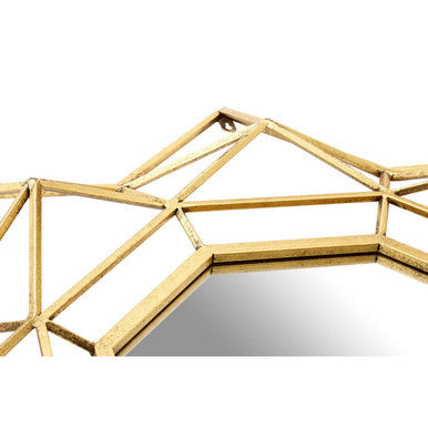 Orsina Farran Champagne Gold Wall Mirror – Modern Geometric Star Design