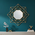 Orsina Farran Champagne Gold Wall Mirror – Modern Geometric Star Design