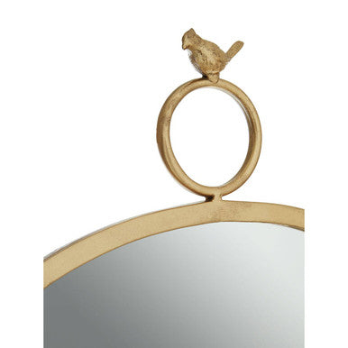 Orsina Farran Bird Top Wall Mirror – Champagne Gold Iron Frame