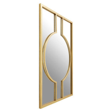 Orsina Farran Art Deco Wall Mirror – Gold and Silver Geometric Design