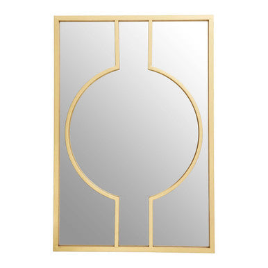 Orsina Farran Art Deco Wall Mirror – Gold and Silver Geometric Design