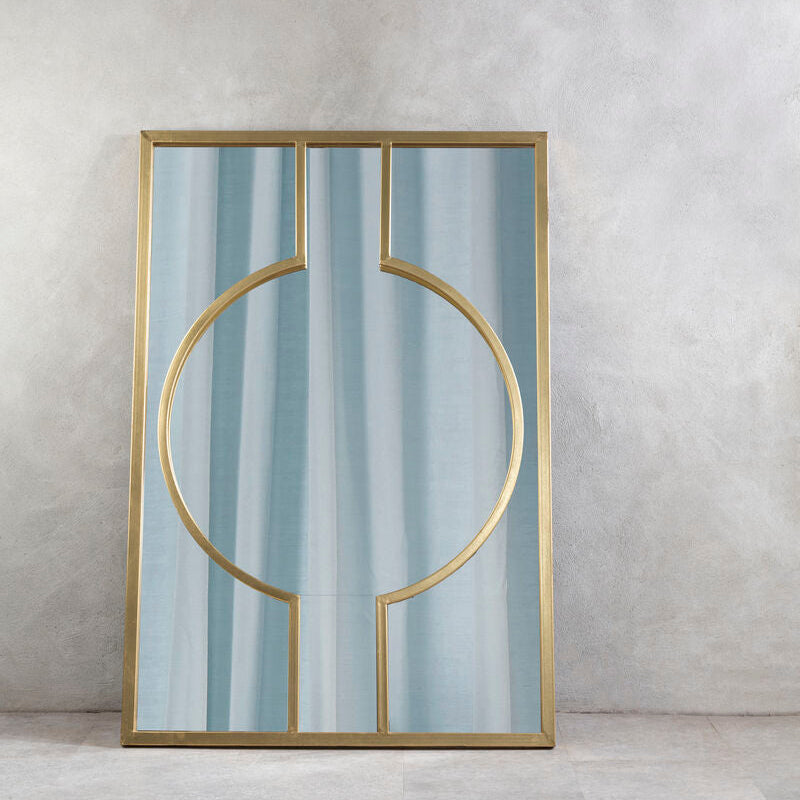 Orsina Farran Art Deco Wall Mirror – Gold and Silver Geometric Design