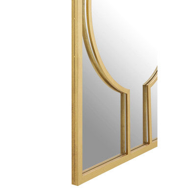 Orsina Farran Art Deco Wall Mirror – Gold and Silver Geometric Design