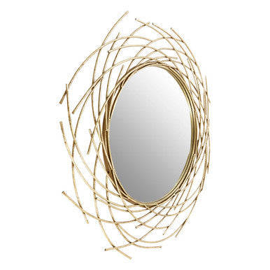 Orsina Farran Sunburst Wall Mirror – Champagne Gold Round Mirror