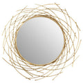 Orsina Farran Sunburst Wall Mirror – Champagne Gold Round Mirror