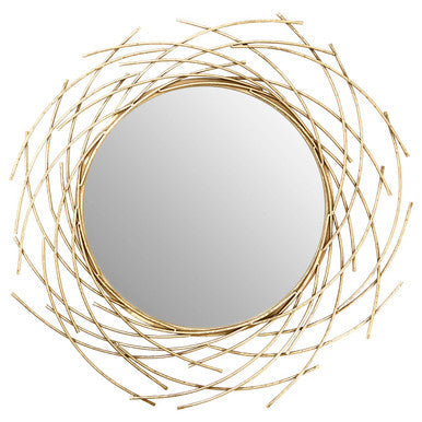 Orsina Farran Sunburst Wall Mirror – Champagne Gold Round Mirror