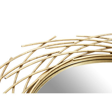 Orsina Farran Sunburst Wall Mirror – Champagne Gold Round Mirror