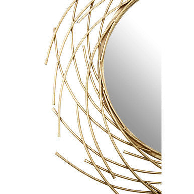 Orsina Farran Sunburst Wall Mirror – Champagne Gold Round Mirror