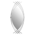 Orsina Farran Oval Wall Mirror – Silver Textured Modern Frame