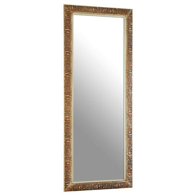 Orsina Zelma Ridged Wall Mirror – Champagne Finish Rectangular Mirror