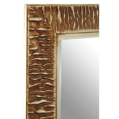 Orsina Zelma Ridged Wall Mirror – Champagne Finish Rectangular Mirror