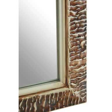 Orsina Zelma Ridged Wall Mirror – Champagne Finish Rectangular Mirror