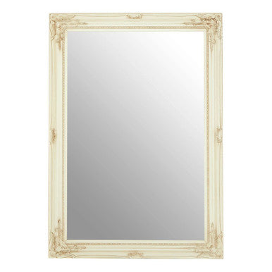 Orsina Andrey Bone White Wall Mirror – Classic Beaded Decorative Mirror