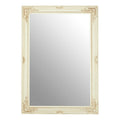 Orsina Andrey Bone White Wall Mirror – Classic Beaded Decorative Mirror