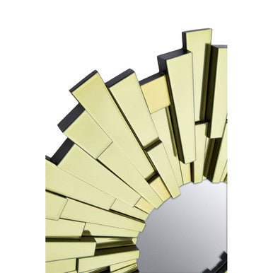 Orsina Glitzy Large Sunburst Wall Mirror – Circular Glass Design