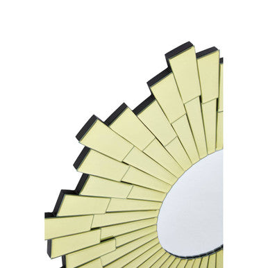 Orsina Glitzy Small Round Sunburst Wall Mirror – Decorative Glass Frame