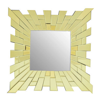 Orsina Glitzy Small Square Wall Mirror – Tiled Glass Frame Decor