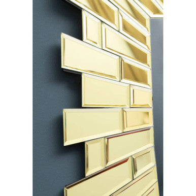 Orsina Glitzy Small Square Wall Mirror – Tiled Glass Frame Decor