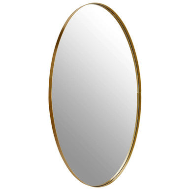 Orsina Cora Oval Wall Mirror – Slim Gold Finish Frame Home Decor