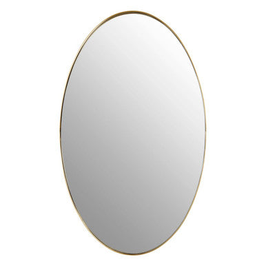 Orsina Cora Oval Wall Mirror – Slim Gold Finish Frame Home Decor