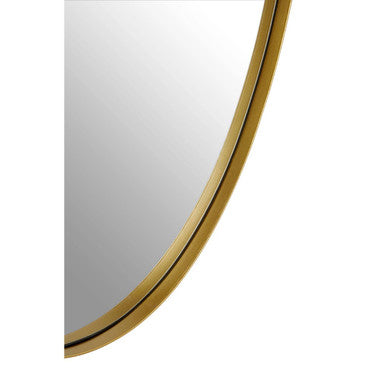Orsina Cora Oval Wall Mirror – Slim Gold Finish Frame Home Decor