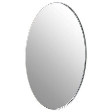Orsina Cora Oval Wall Mirror – Silver Finish Minimalist Frame