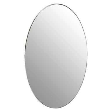 Orsina Cora Oval Wall Mirror – Silver Finish Minimalist Frame