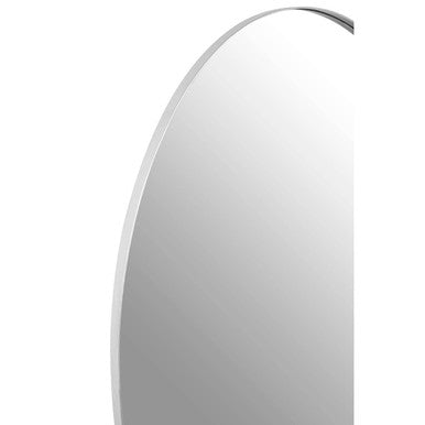 Orsina Cora Oval Wall Mirror – Silver Finish Minimalist Frame
