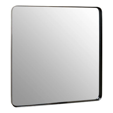 Orsina Candi Square Wall Mirror – Matte Black Slim Metal Frame