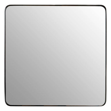 Orsina Candi Square Wall Mirror – Matte Black Slim Metal Frame
