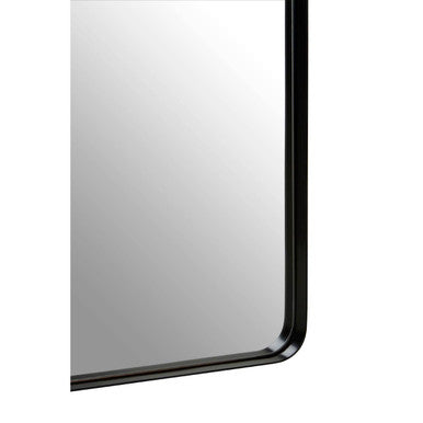 Orsina Candi Square Wall Mirror – Matte Black Slim Metal Frame