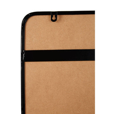 Orsina Candi Square Wall Mirror – Matte Black Slim Metal Frame